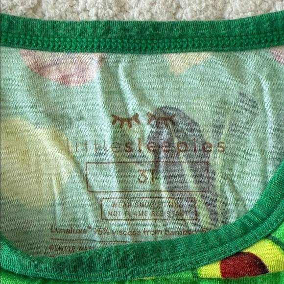 Little Sleepies Green and Yellow Pajama Set - Picture 2 of 2